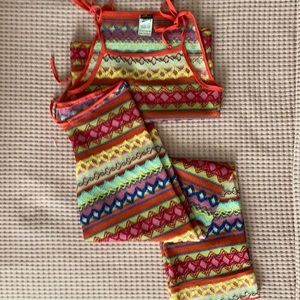 Colorful Coordinating knit tank and pants